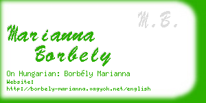 marianna borbely business card