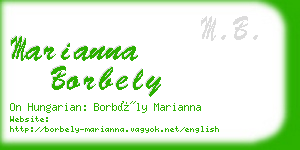 marianna borbely business card